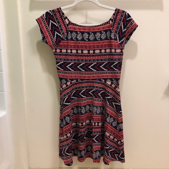 Aztec Design Mini Dress - Picture 2 of 3